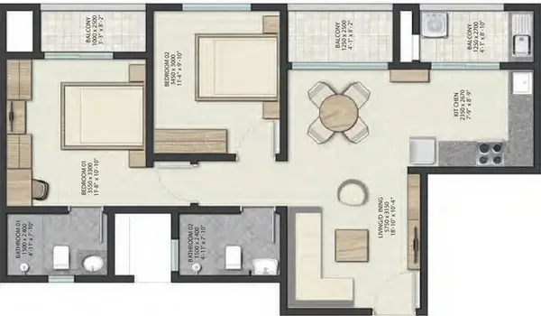 Featured Image of 2 Bhk Floor Plan Sobha Dream Heights