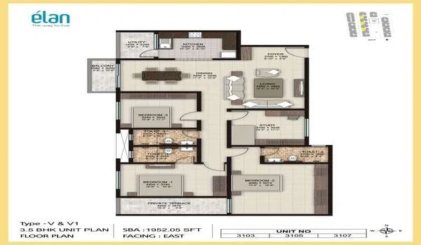 Featured Image of 3 Bhk Floor Plan Sobha Elan Apartments