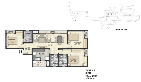 Featured Image of 3 Bhk Servant Floor Plan Sobha Arena