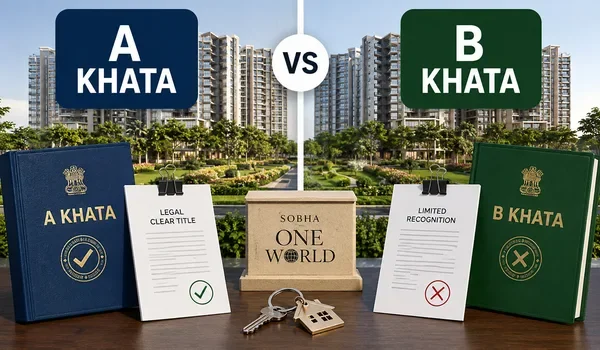 Featured Image of A Khata vs B Khata: What It Means for Your Sobha One World Property Title