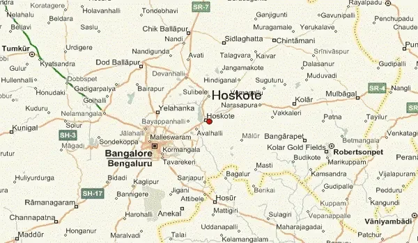 Featured Image of Hoskote Location Map